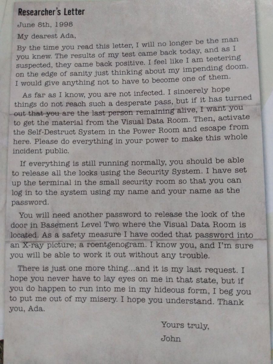 Flutflut1's tweet image. #ResidentEvil #re1 #REfiles #ada