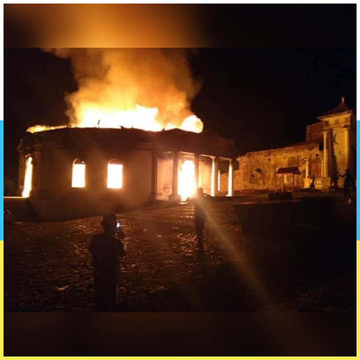 LunionSuite's tweet image. We are sad to report Haiti's beautiful royal church in Milot, built for King Henry Christophe burned down last night. The Milot Cathedral is located just below Sans Souci Palace was a unique dome restored by President Stenio Vincent in the 1930s &amp;amp; underwent repairs in 2017. 💔🙏🏽