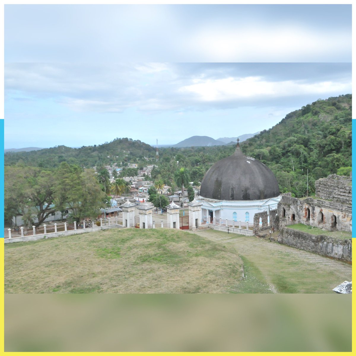 LunionSuite's tweet image. We are sad to report Haiti's beautiful royal church in Milot, built for King Henry Christophe burned down last night. The Milot Cathedral is located just below Sans Souci Palace was a unique dome restored by President Stenio Vincent in the 1930s &amp;amp; underwent repairs in 2017. 💔🙏🏽