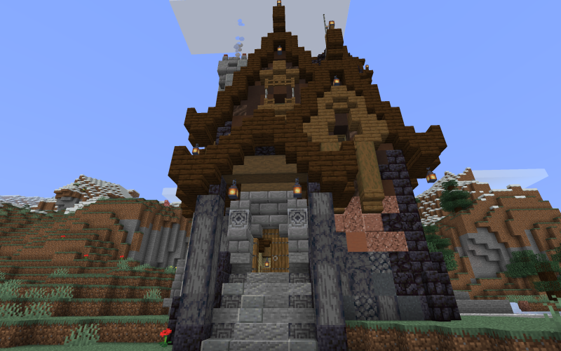 yeahminecraft16's tweet photo. Decided to try out @BdoubleO100 's building method, and building using the 1.16 snapshot blocks. I usually just kinda wing it when I build something, but I for sure like this method too. https://t.co/q5yrUtpOek