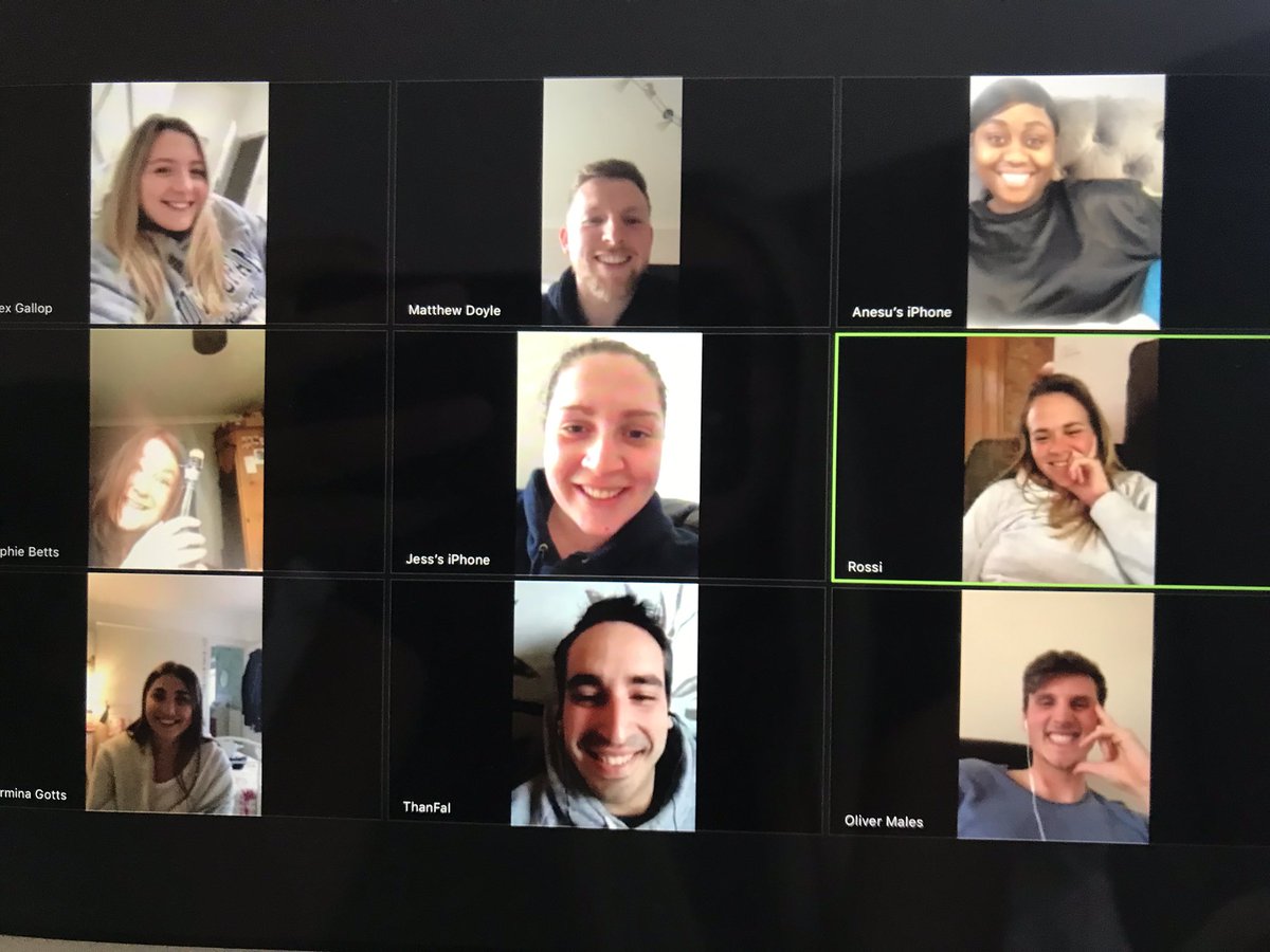 F1 family virtual get together! Good to see everyones faces 🙌🏼#socialdistancing