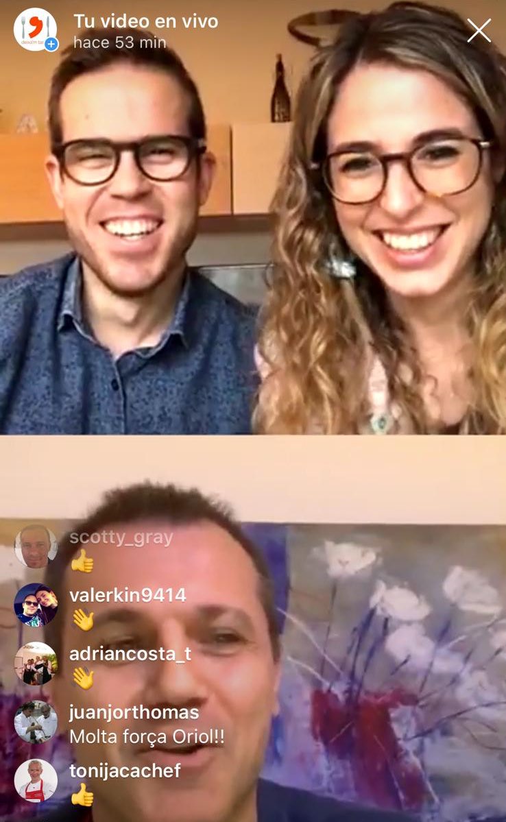deixamtastar's tweet photo. Recupereu el directe que hem fet avui amb @oriolcastro @CompartirCDQ @DisfrutarBCN “ara més que mai hem de consumir producte de proximitat” i amb @andreamchef3 amb qui hem compartit #lamona https://t.co/c2Ymd2zgb1 https://t.co/o3ndH1TNdY