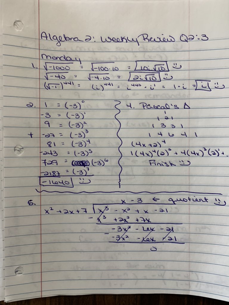 MCEMTHDept's tweet photo. Alg2: weekly review Q2:3 notes. These notes cover Q2:3 problems. I’ve included a video to help with finding nth term and sum of terms for geometric sequences in our google classroom. If there are more problems you’d like to see worked out let me know. I’m happy to help. https://t.co/NTvquv1Vbw