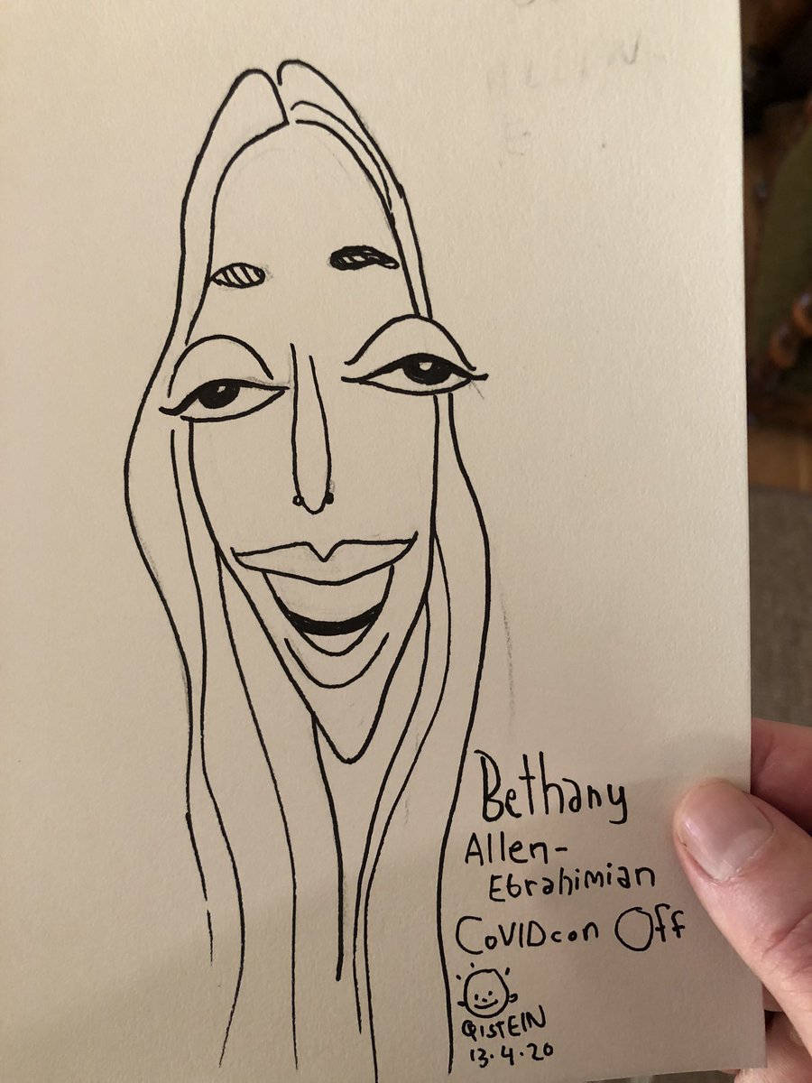 Drawing speakers from Covidcon from my living room.