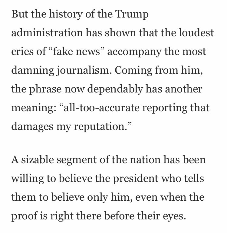 Easter weekend was decidedly non-joyous for Trump after a  @nytimes investigation that, along with the  @washingtonpost ‘70 Days’ reporting, has been called (by  @JamesFallows) our era’s Pentagon Papers in real time