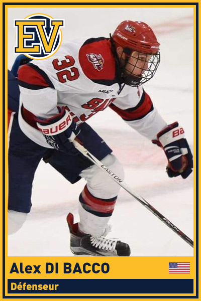 IL ARRIVE : @adibacco32, défenseur de 23ans en provenance de <a href="/SMUHockeyClub/">Saint Mary’s University of Minnesota Hockey Club</a> sera un JETS cette saison ! Welcome Alex !!! Retrouvez son ITW ici : majeur.evh91.fr/arrivee-de-ale… Go EV Go !!! 💙💛