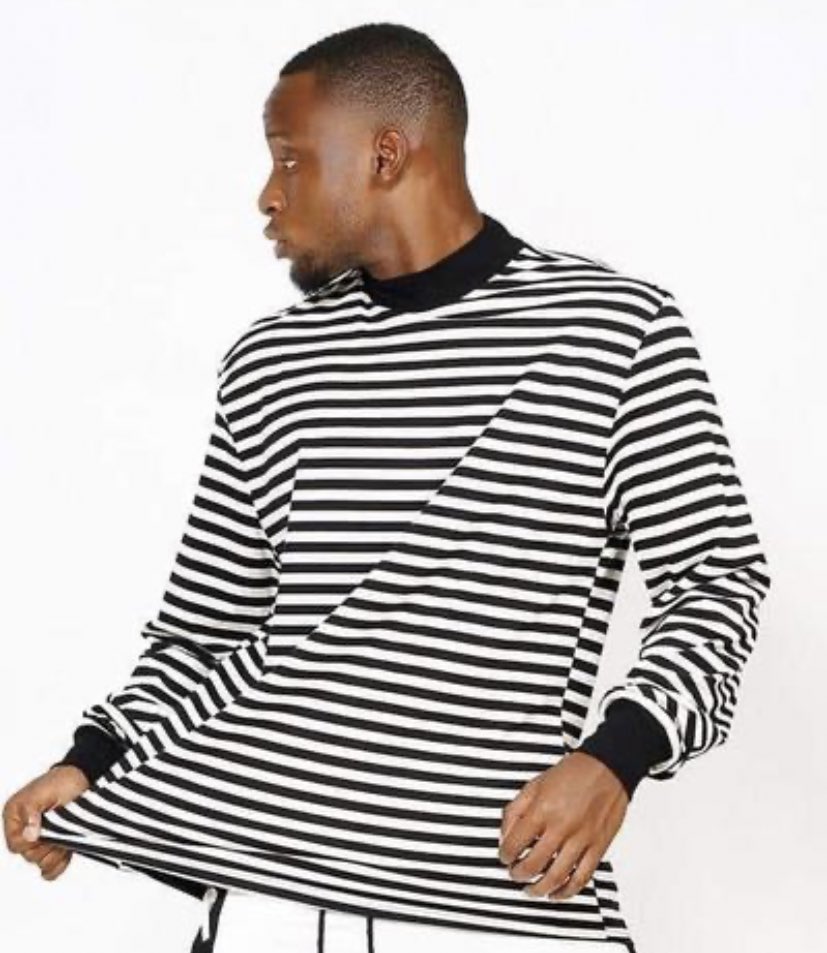this as an outfit or just the two shirts together sweatshirt:  https://www.zara.com/us/en/oversized-hooded-sweatshirt-p00761407.htmlstriped shirt:  https://vhstudios.shop/collections/tee-shirt/products/striped-sweaterpants:  https://vhstudios.shop/collections/pants/products/basic-pleat-trousers-1
