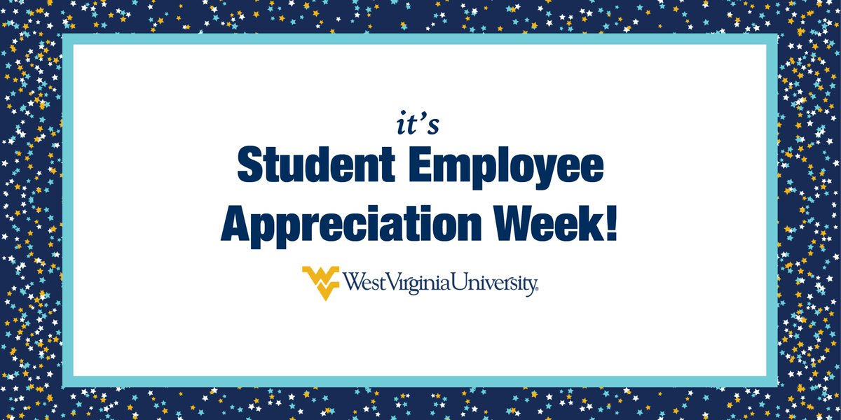 WVUHub's tweet photo. It’s officially Student Employee Appreciation Week! We know our student workers’ semesters might not look like we expected, but we still value all the hard work they’ve put in! 💛💙
 
Supervisors, take a moment this week to appreciate to your student workers, near or far. https://t.co/CSiuXf4FWz