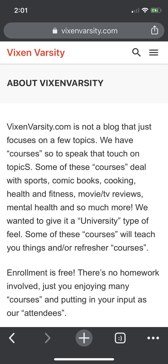 Apparently someone is pretending to be me on the website  http://VixenVarsity.com  I let the site go years ago when I transitioned into being a comic writer. However, someone’s using my name/brand + I no longer have access yet If someone contacts you as me, PLEASE hit me ASAP!