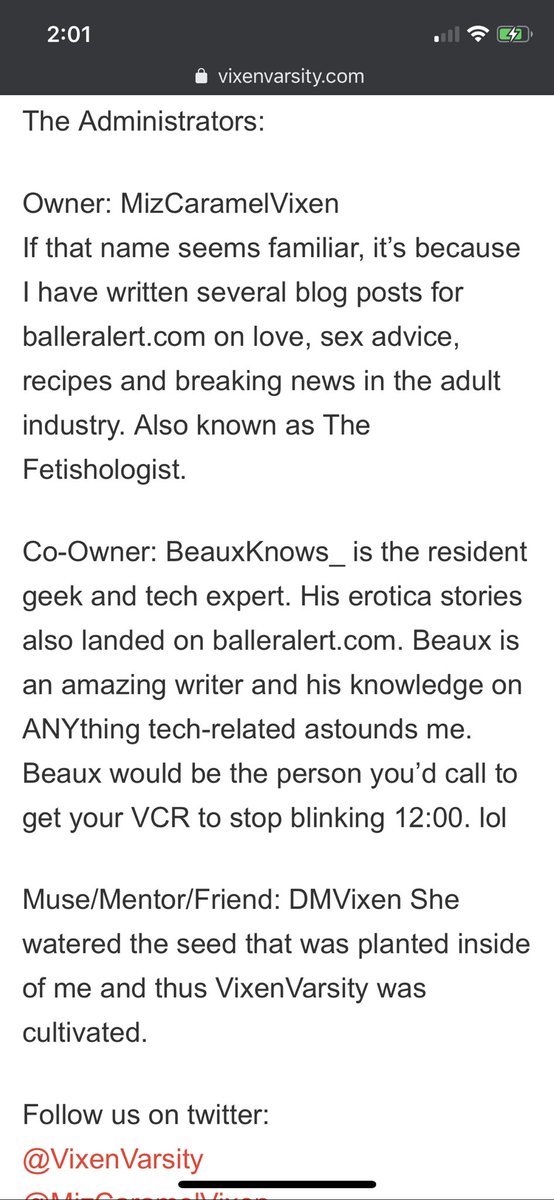 Apparently someone is pretending to be me on the website  http://VixenVarsity.com  I let the site go years ago when I transitioned into being a comic writer. However, someone’s using my name/brand + I no longer have access yet If someone contacts you as me, PLEASE hit me ASAP!