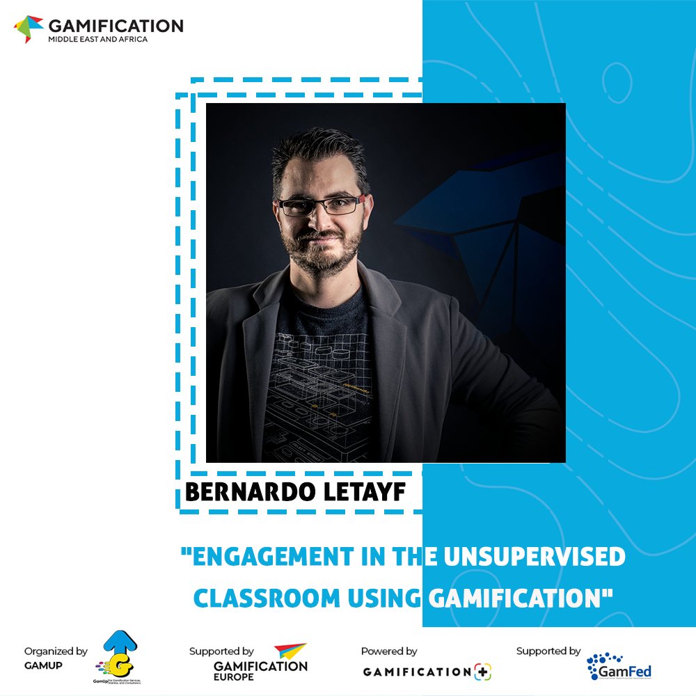 GamificationMea's tweet photo. Bernardo Letayf is an international Gamification expert with over 8 years of experience.he will discuss "Engagement in the unsupervised classroom using gamification" 
register now👇
https://t.co/ZiKDtq7L6X https://t.co/rTq2HkDCMf