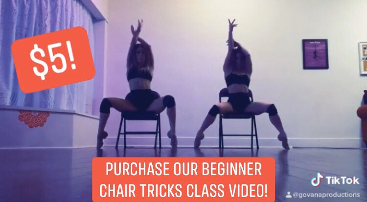 We are selling our beginner chair tricks class video for just $5! 💥 

Email us with the subject “Chair Video” to purchase!!  😀