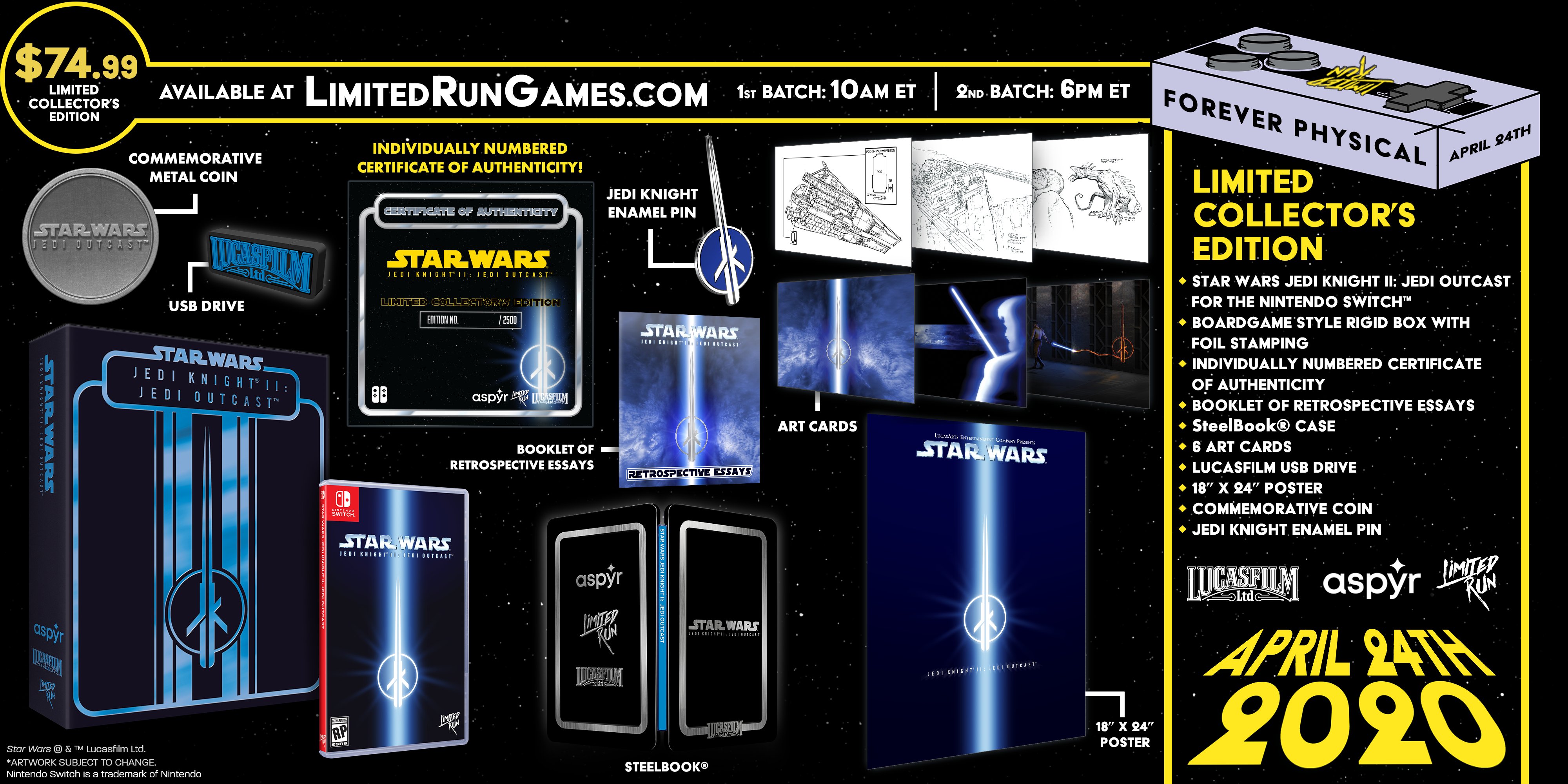 Limited Run Games on Twitter: "Star Wars Jedi Knight II: Jedi Outcast also  gets a limited Premium Edition for PS4 and Switch! Unlike the Classic  Edition, this CE will be available in