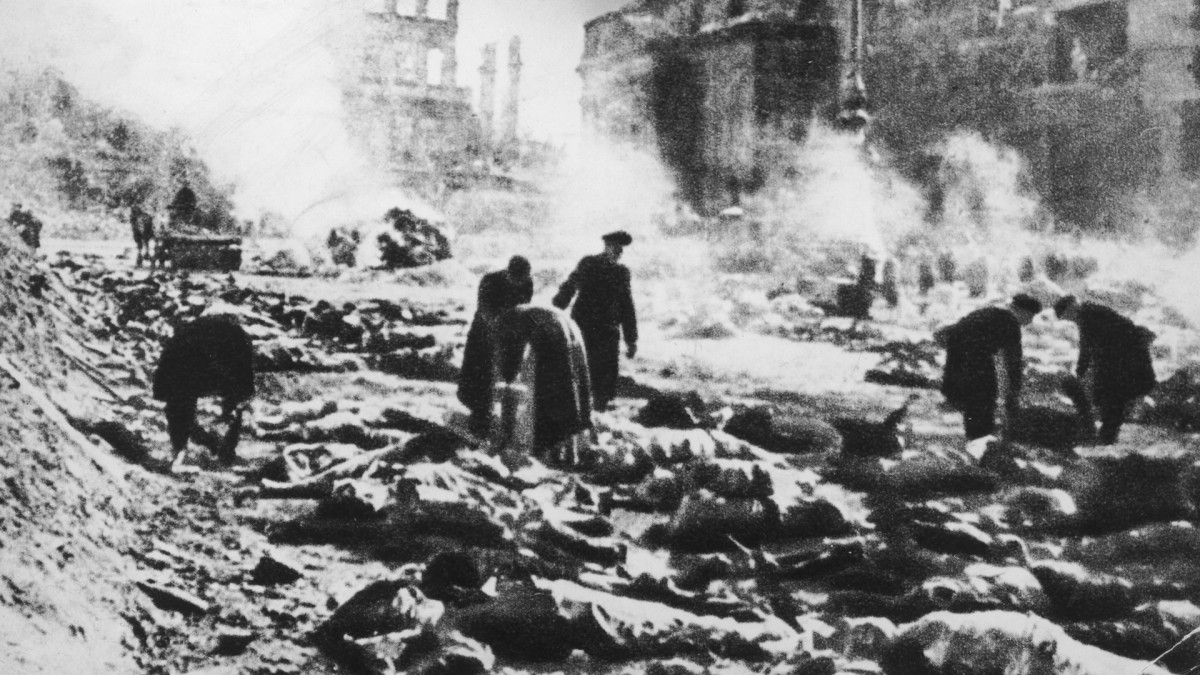 Never mind that the number of casualties in the hands of the Germans are "laughable" in comparison to the Allies'.The V1's and V2's, for example, depicted as the bombs of terror, killed about 10.000.In Germany, only Dresden alone had more than 200.000 casualties!