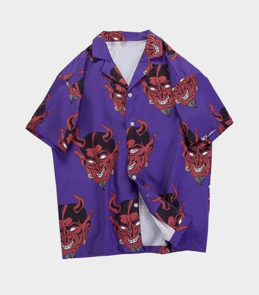 button-up shirts - https://www.pacsun.com/obey/lou-camp-shirt-0181502750066.html- https://www.pacsun.com/pacsun/harold-animal-print-camp-shirt-0180250500303.html- https://www.pacsun.com/pacsun/dawn-short-sleeve-button-up-shirt-0180250500304.html- https://vhstudios.shop/collections/tee-shirt/products/devil-anime-shirt
