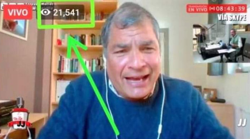 Ingobernable007's tweet photo. A esto le tiene miedo el #Gobierno y los #Opositores.
En sólo unos minutos de #Entrevista a #RafaelCorrea se conectaron 21.541 Personas, el cariño de la gente sigue intacto. @MashiRafael @CompromisoRC5
Las redes sociales la única forma de romper el cerco mediático. https://t.co/CzrQ64oKwq