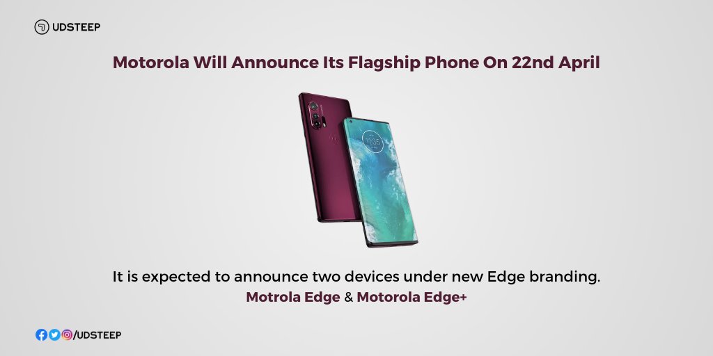 udsteep's tweet photo. Launch event gonna take place virtually.
#Motorola #MotorolaEdge #MotorolaEdgePlus #MotorolaLaunchEvent #Snapdragon865 #108MP #Snapdragon765 #5G #Technology #WaterFallDisplay #Moto #64MP
#UDSTEEP https://t.co/2E8Mzmj9fy