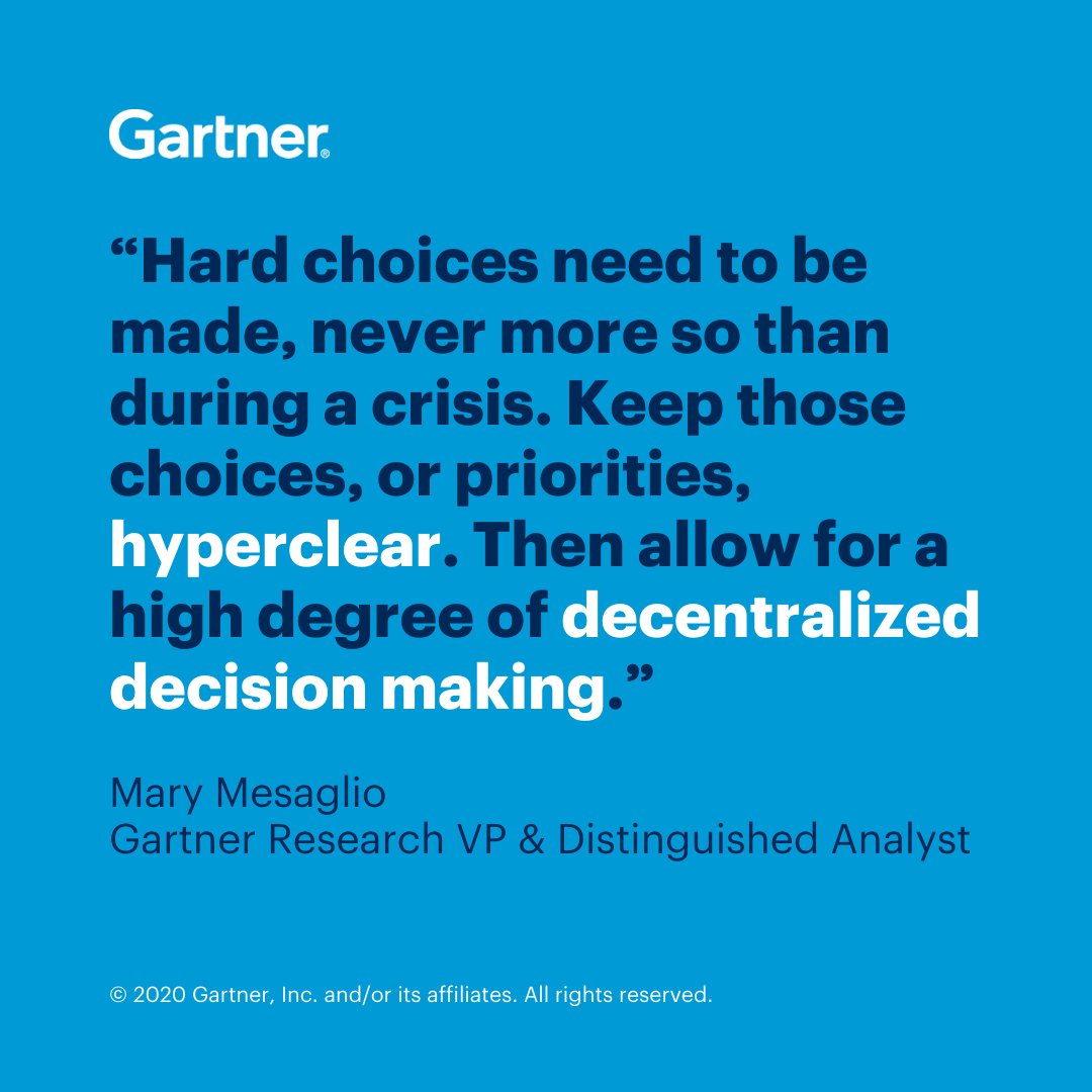 Gartner on Twitter "Where executives focus during times of disruption