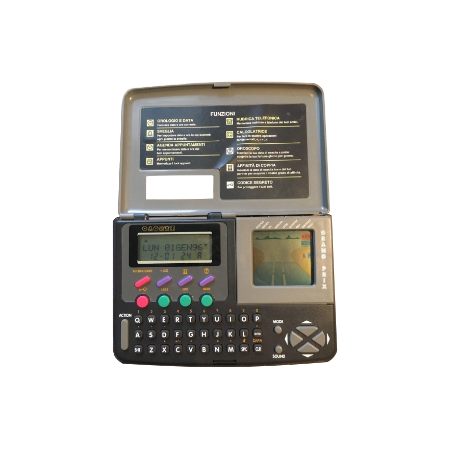 VideoKraken's tweet photo. Still with only 3 games in our #SmallestFullSet series, we have the Sanyo Agenda-Game &amp; #Sanyo Giocatraduci. Both console support the sames LCD game cartridges. Only 3 games were released including a licensed version of Pac-Land. https://t.co/sOPwb7qJB7