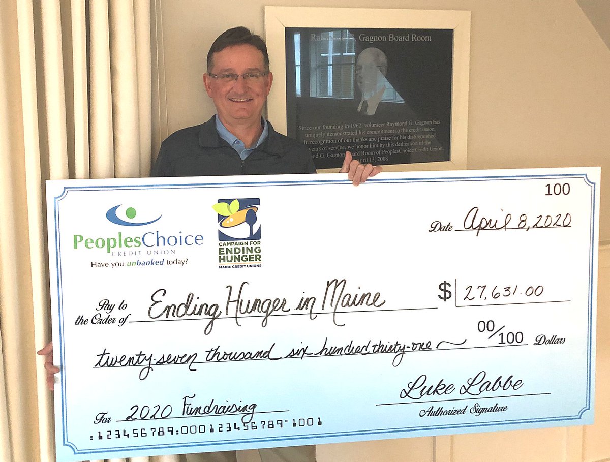 PCU is overjoyed to share some great news- we are sending individual (regular sized) checks directly to 4 School Districts and 16 separate food pantries. Thanks to PCU members and employees that made these fundraising efforts possible over the last year for #EndingHungerinMaine