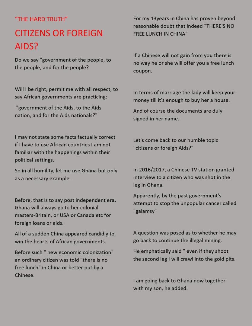 idsawyerr's tweet image. From a friend.... a must read for all #Africains