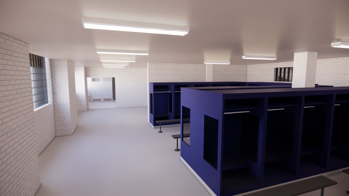 SportsBandbox's tweet photo. The original #WhiteSox clubhouse from 1910-1961 on the 2nd level (3rd base side) became the usher's locker room 1962-1990. #AndyFrain #TheComiskeyProject #Virtual #Ballpark #Chicago https://t.co/XFentl65wU