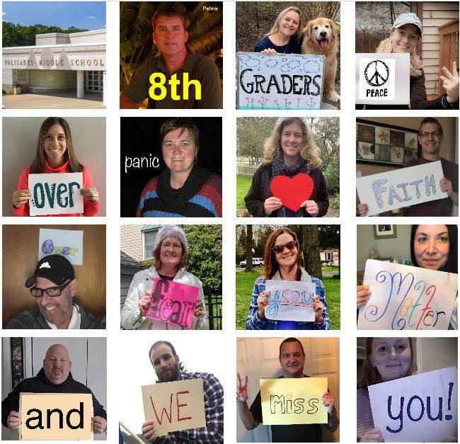 Palisades Middle School (PALMS) (@palisdpalms) on Twitter photo PALMS 8th Grade Discoverers Team sending words of encouragement to our students! WE got this! #palisdlearns <a href="/palisdPATCH/">DVHolmes Palisades SD</a> PALMS 8th Grade Discoverers Team sending words of encouragement to our students! WE got this! #palisdlearns <a href="/palisdPATCH/">DVHolmes Palisades SD</a>