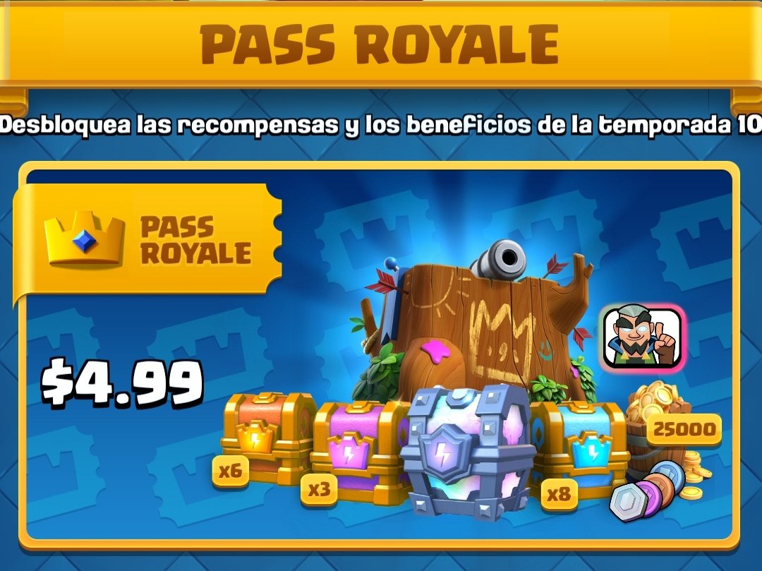 Sorteo del Pase Royale que les debía por perder una partida en el desafío 🥺  El otro pase lo daremos al ganador del torneo que haré por Twitch ♥️
💰Para participar: 
- Seguirme 😎
- Dar Retweet 🔄 y ♥️