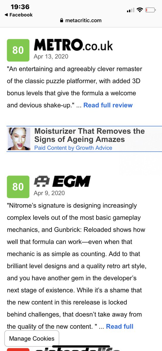 Nitrome's tweet photo. Only 1 more 8/10 needed for our #gunbrickreloaded meta score🙏Thanks SO much @EGMNOW @MetroUK https://t.co/5CZ4c2vMIl