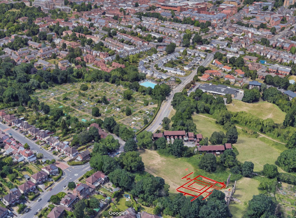 funnily enough (or not) there IS a lost monastic site outside St Albans! Sopwell Priory, a nunnery, originally by the Abbey, that they booted out over here in 1140. Ruins on the site are of a second Tudor mansion. I have a plan but only text for its context with standing remains!