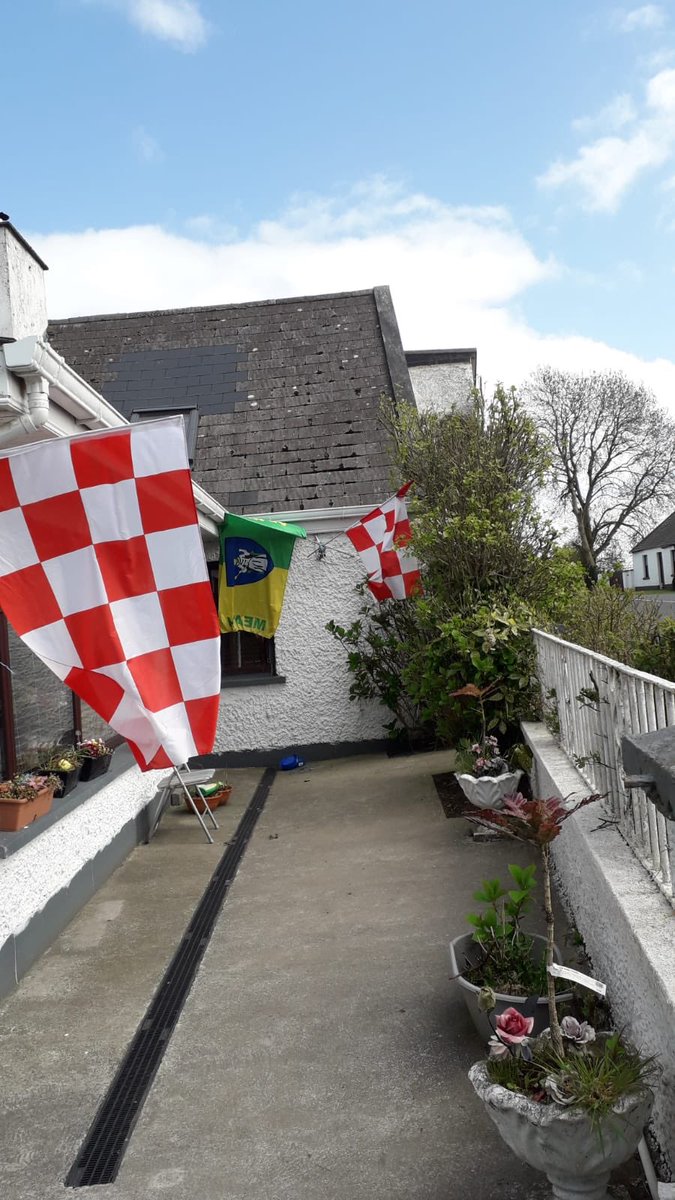 BallinloughGaa's tweet photo. Michael McGee and his mother have their flags flying for all our valiant frontline workers, great effort Mick ! #Flags4Frontline https://t.co/E6nZE6u6Pk