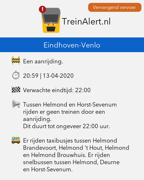 Melding aanrijding Brandevoort Helmond