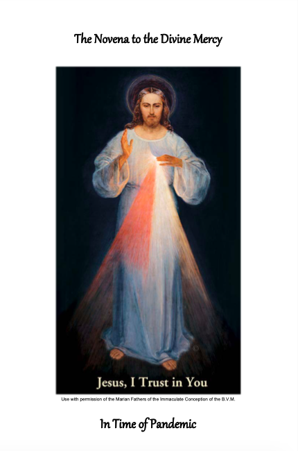 Note: EWTN has a PDF of the  #DivineMercy Novena In Time of  #Pandemic. Here’s the link if you want to download it & use it. Feel free to use it for the novena from the Diary.  https://www.ewtn.com/img/catholicism/downloads/divine-mercy-novena-pandemic.pdf