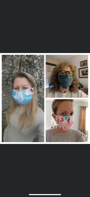 exeter_shs's tweet photo. Our FCS teachers are walking the walk. Making masks to donate to hospitals and families in need. Students have been joining in, too. #ExeterSafe #ExeterStrong https://t.co/HxeXSH6xPe