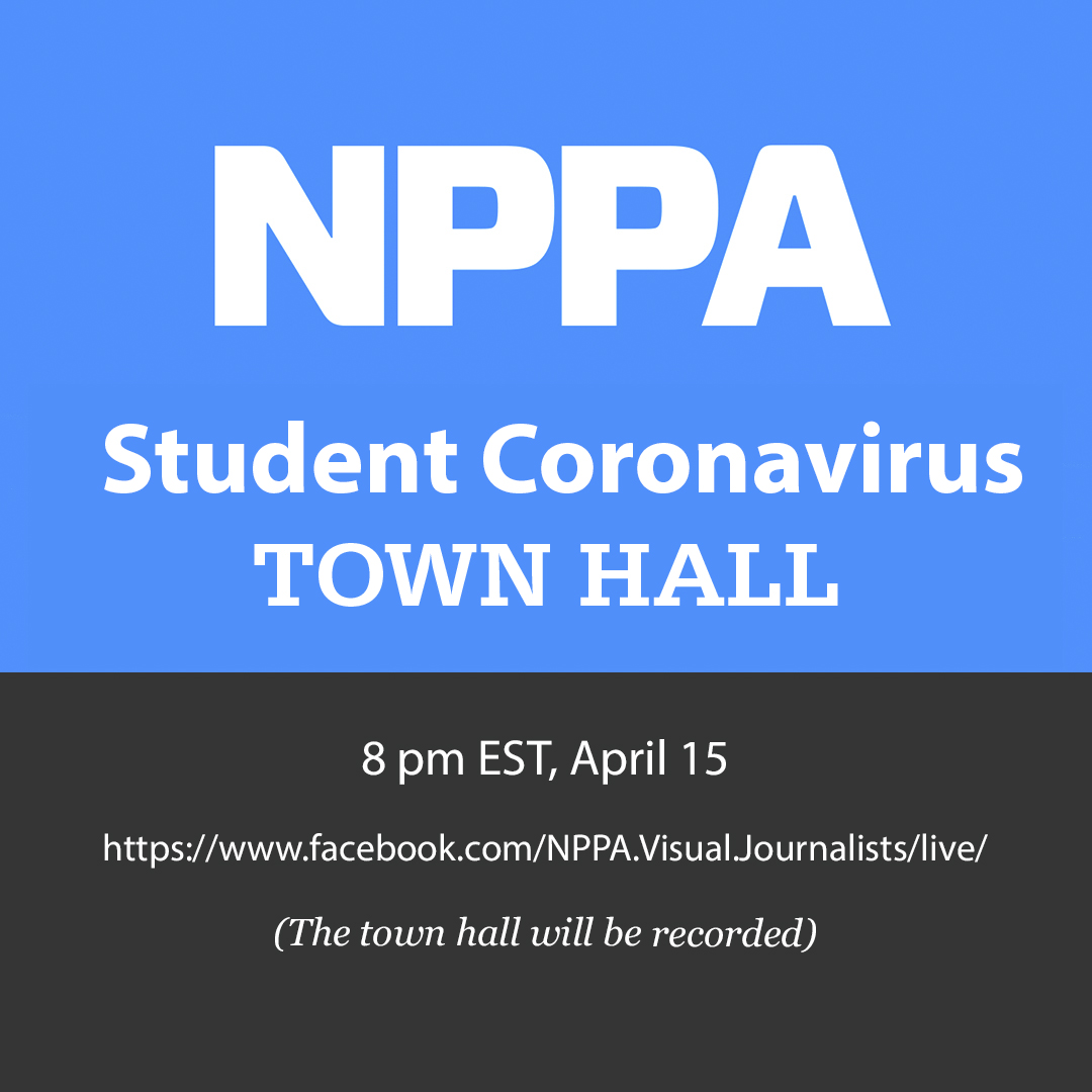 Join students, educators and professionals as they discuss the impact of the coronavirus on student photojournalists and how they are responding. We'll see you Wednesday at 8 pm EST. Come. ASK QUESTIONS.

It’ll be broadcast live on Facebook Live here:
facebook.com/NPPA.Visual.Jo…