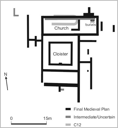 funnily enough (or not) there IS a lost monastic site outside St Albans! Sopwell Priory, a nunnery, originally by the Abbey, that they booted out over here in 1140. Ruins on the site are of a second Tudor mansion. I have a plan but only text for its context with standing remains!