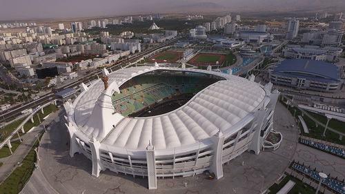 Olímpico de Asjabad Turkemenistán.Club: selección de Turkmenistán y FC Aşgabat.Capacidad: 60.000Inaugurado: 2003