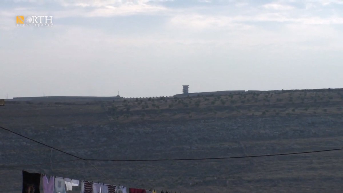 And a similar attack from Aug 2019 targeting the base NE of Qabtan al-Jebel (sat image Oct 2018). 3rd image is a shot of the same tower from a Jan 2020 North Press Agency video filmed to the north in Bashmara.