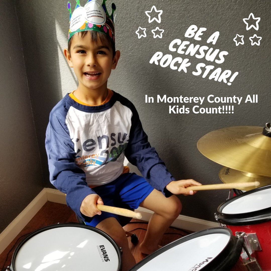 Be a #2020Census Rockstar! In #MontereyCounty, all kids count! Learn more and complete the #2020Census by phone, mail or online at 2020Census.gov. 

@2020Census_MC @WeCountWeRise @CityofSalinas

#AllKidsCount #CaliforniaForAll #MontereyCountyCounts #CensusInPlace