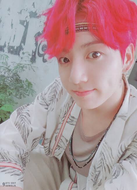 jungkook with cherry-colored hair is the most beautiful thing in life; a thread  @BTS_twt