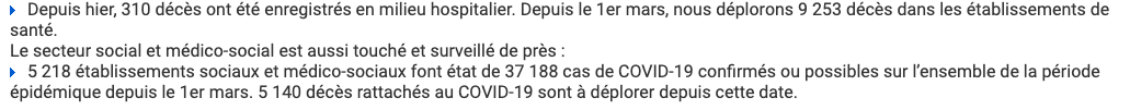 The French government has published both figures, so you can actually do a more accurate comparison if you wanted to. The figure for hospitals, since March 1, is 9,253  https://solidarites-sante.gouv.fr/actualites/presse/communiques-de-presse/article/communique-de-presse-du-12-avril-2020