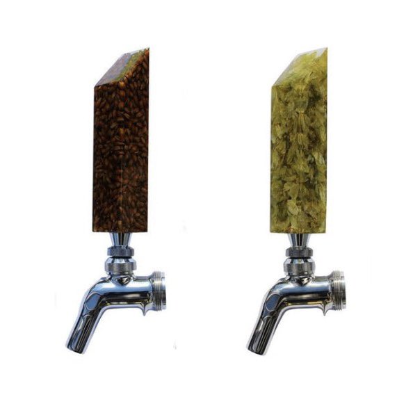These hops and malt tap handles are ready to be paired with your favorite beer! With roasted malt and hops encased in resin, these 5" tap handles will screw onto any standard faucet.

Shop here:
shop.beerology.beer/product/tap-ha…