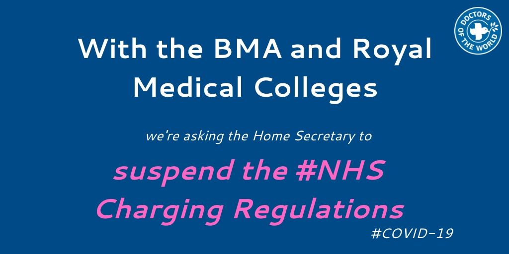 Today, with the  @theBMA and royal medical colleges, we asked the Home Secretary and the Secretary of State for Health to suspend the  #NHS Charging Regulations. The regulations are dangerous, and undermine efforts to stop the spread of  #covid-19 because:1/5