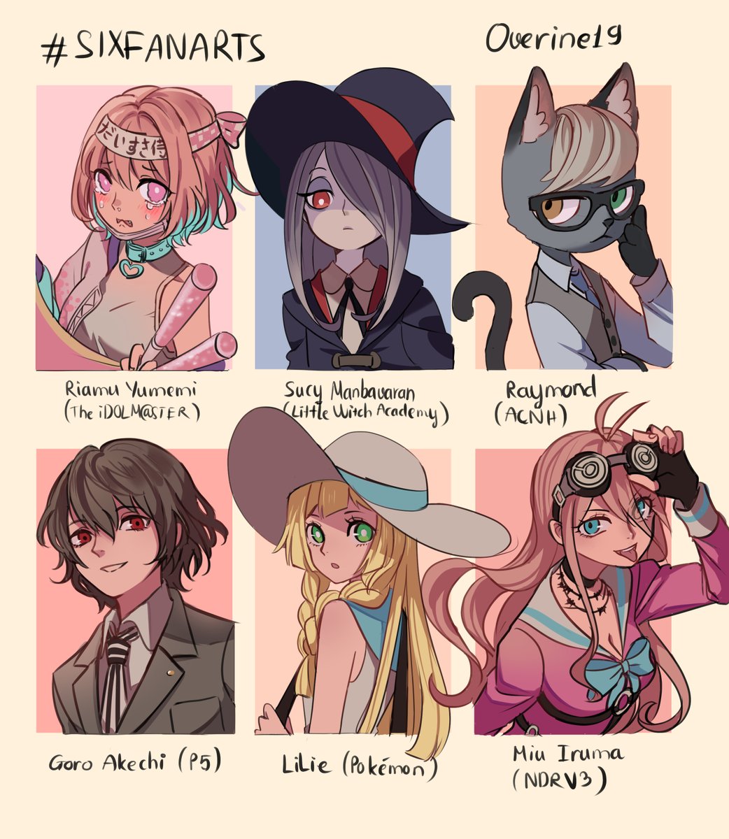 overine19's tweet photo. #SixFanarts 
I can only draw 6, but thanks everyone who requested! https://t.co/wSzIZxmhvk