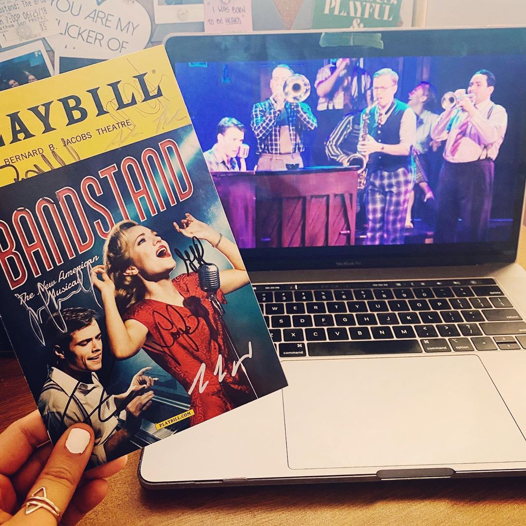Who's watched Bandstand Broadway on #PlaybillPlayback already? 🙋‍♀️🙋‍♂️ There's still time, stream it now: playbill.com/playbillplayba… (📸: caitybuddy / Instagram)