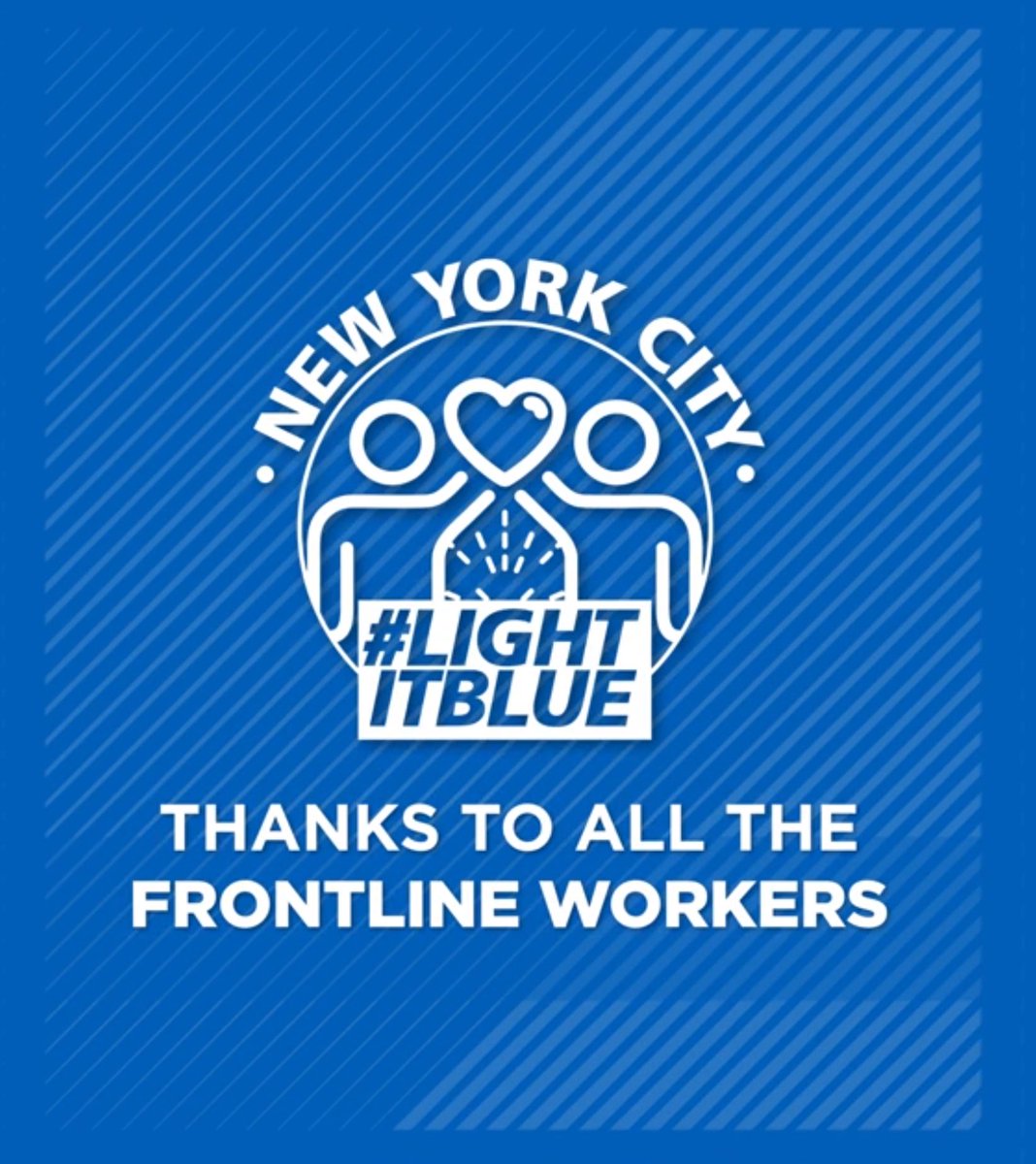 FoxpointMedia's tweet photo. Foxpoint is proud to support the frontline workers with our participation in the #LightItBlue campaign on our Times Square digitals. #OOH #LocalHeroes #StayHomeStaySafe https://t.co/UV6ZAt1698