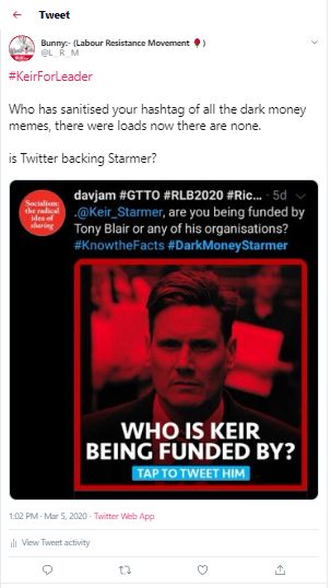 The very fact that Starmer was chosen by the 'Blairite clan' in 2015 leaves us in doubt the system has been rigged, the coup, and the backstabbing was all down to a plot to make sure Starmer became the leader of the Labour Party.