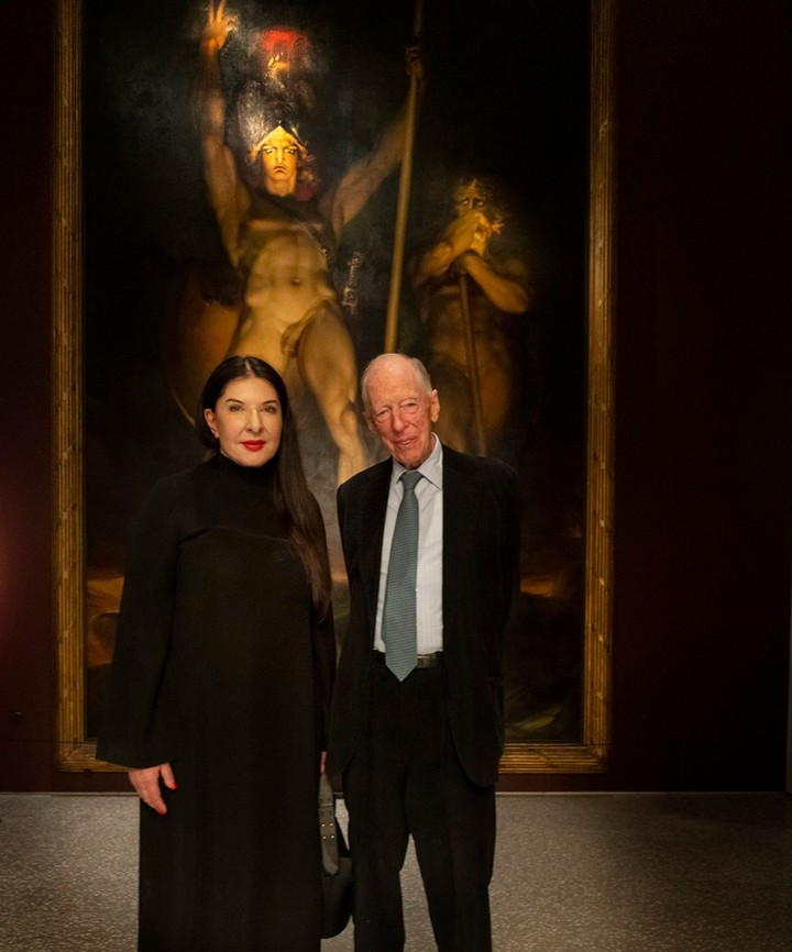 Luke Rudkowski on Twitter: "Nothing to see here just Lord Jacob Rothschild  with Satanist, Marina Abramović in front of a painting called "Summoning  Satan"… https://t.co/NGDNzrhzkX"