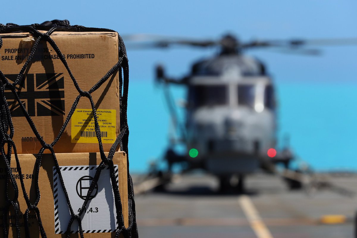 203 Flight embarked @RFAArgus  has been conducting Recce flights of Bermuda alongside 845NAS and the Bermudan Coast Guard; re-establishing well founded connections. The Combination of the #wildcat and #commandoMerlin is perfect for HADR Operations 
#strikedeep #flynavy