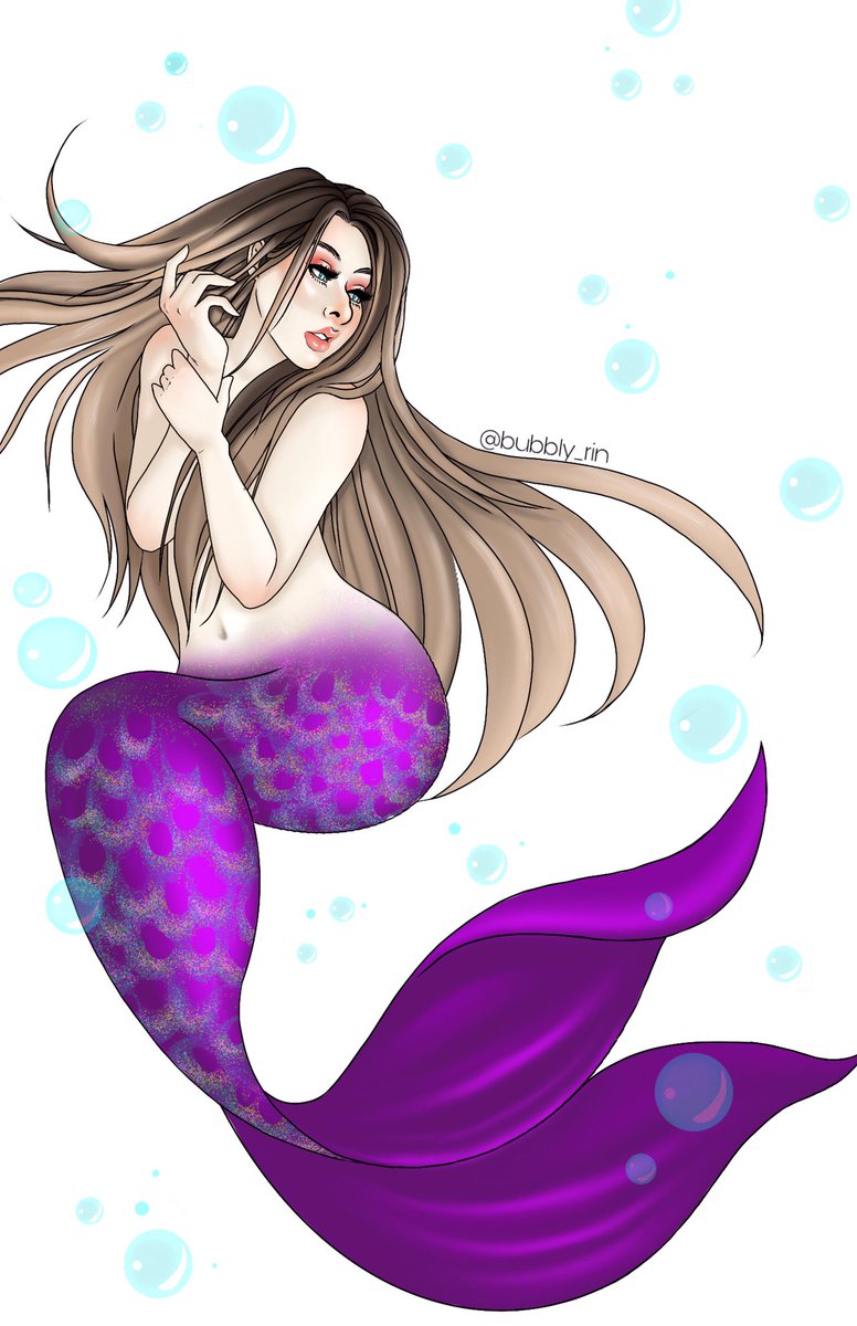rinsetsunaa's tweet photo. here is a commission I did for my boyfriends sister! She really wanted someone to turn her into a mermaid and it was so fun to make it happen! #mermaid #mermaidart #digital #digitalartist #artistsontwitter #commission #artist #procreate #bubbles #glittermermaid #artistsupport https://t.co/LXm0MFbaDu